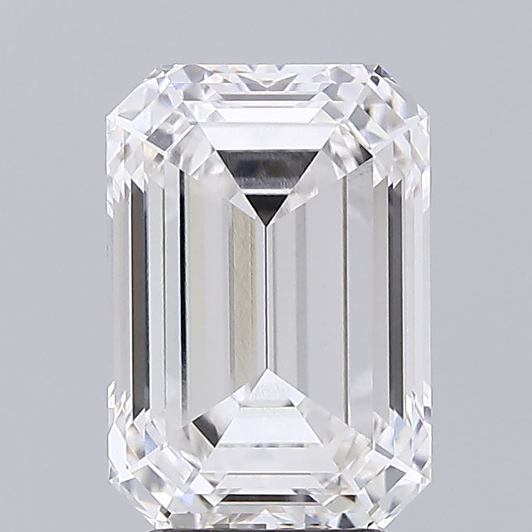 4.2 Carat Emerald Lab Diamond with  Cut Diamond in 14KT  view 1
