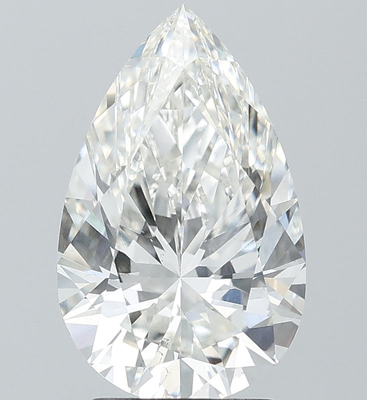 2.91 Carat Pear Lab Diamond with  Cut Diamond in 14KT  view 1
