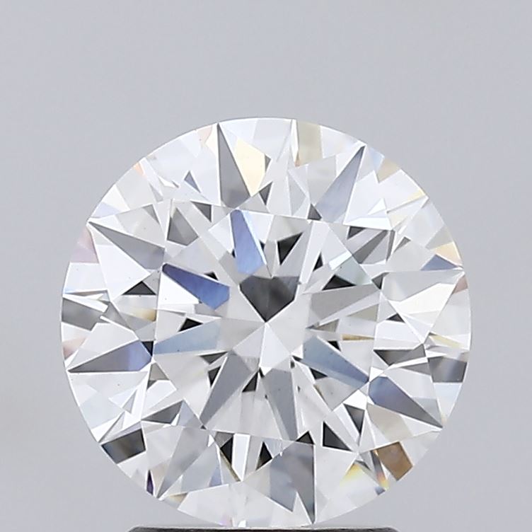 2.25 Carat Round Lab Diamond with  Cut Diamond in 14KT  view 1
