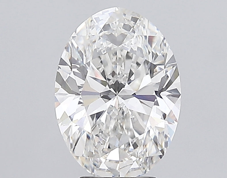 5.0 Carat Oval Lab Diamond with  Cut Diamond in 14KT  view 1
