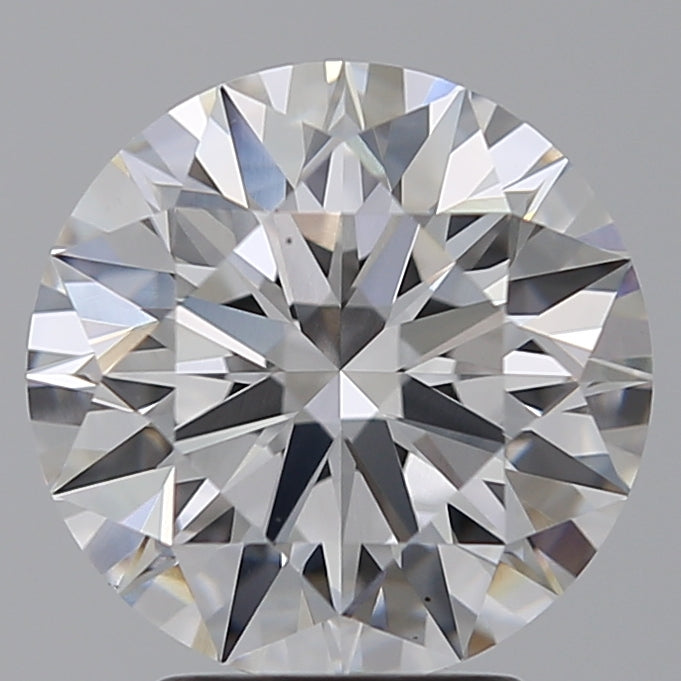3.27 Carat Round Lab Diamond with  Cut Diamond in 14KT  view 1
