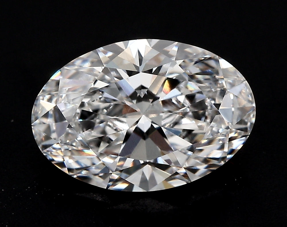2.61 Carat Oval Lab Diamond with  Cut Diamond in 14KT  view 1
