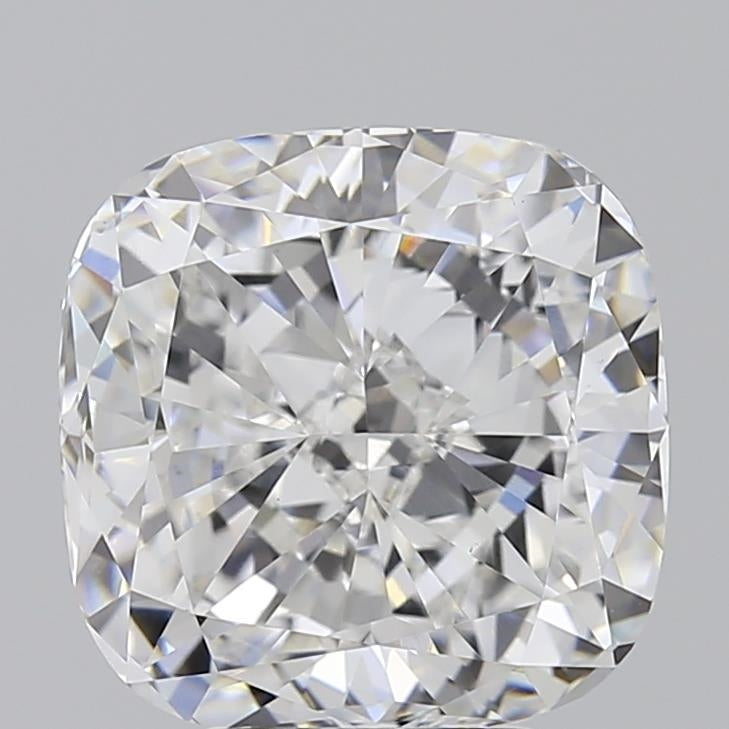 5.0 Carat Cushion Lab Diamond with  Cut Diamond in 14KT  view 1
