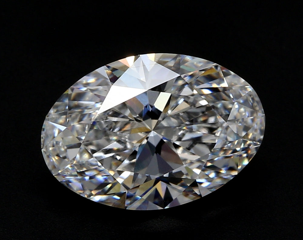 1.59 Carat Oval Lab Diamond with  Cut Diamond in 14KT  view 1
