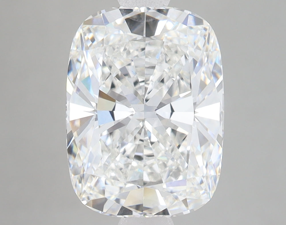 3.65 Carat Cushion Lab Diamond with  Cut Diamond in 14KT  view 1
