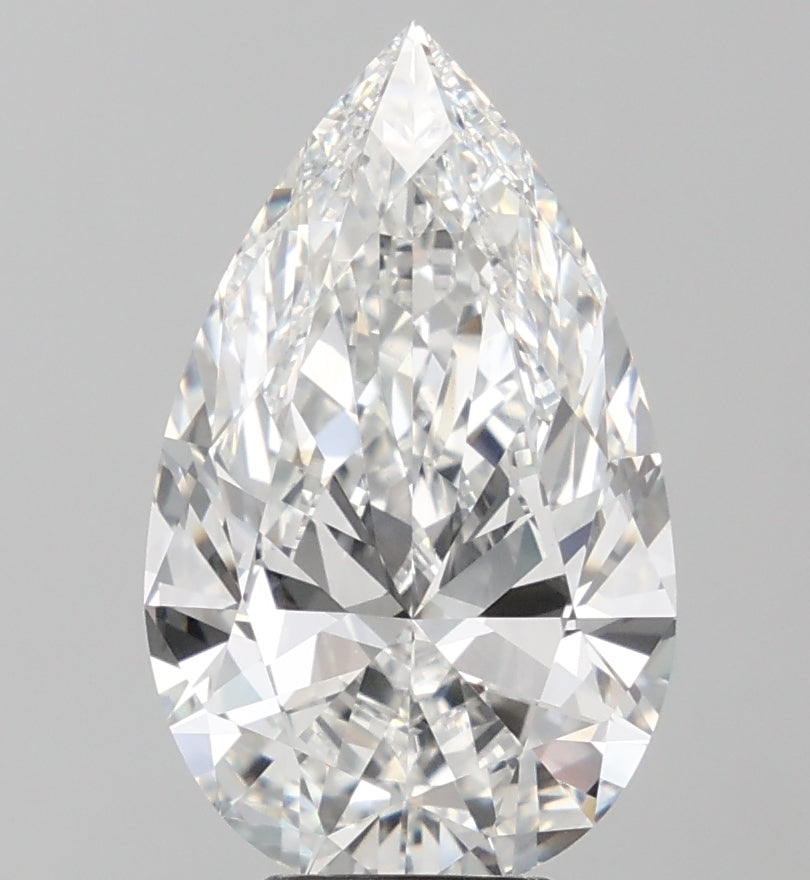 5.28 Carat Pear Lab Diamond with  Cut Diamond in 14KT  view 1
