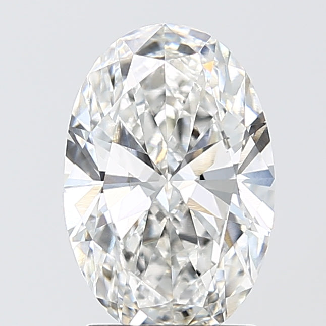 2.12 Carat Oval Lab Diamond with  Cut Diamond in 14KT  view 1
