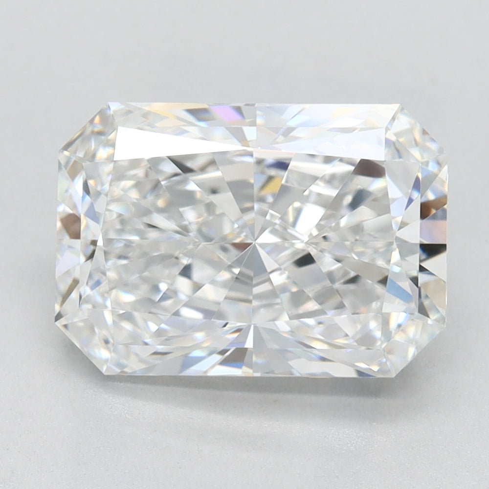 3.08 Carat Radiant Lab Diamond with  Cut Diamond in 14KT  view 1
