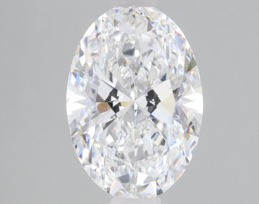 1.59 Carat Oval Lab Diamond with  Cut Diamond in 14KT  view 1
