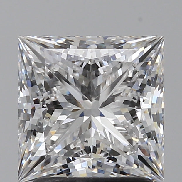2.07 Carat Princess Lab Diamond with  Cut Diamond in 14KT  view 1
