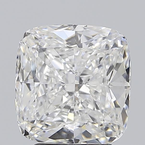 3.03 Carat Cushion Lab Diamond with  Cut Diamond in 14KT  view 1
