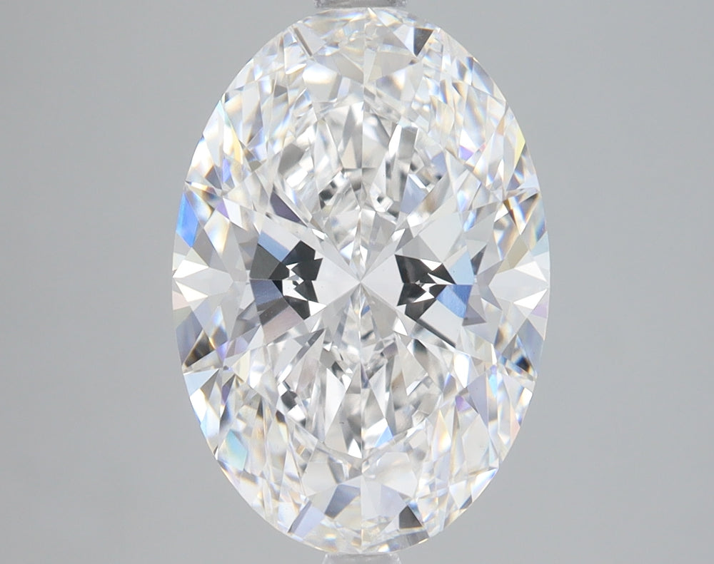 4.1 Carat Oval Lab Diamond with  Cut Diamond in 14KT  view 1
