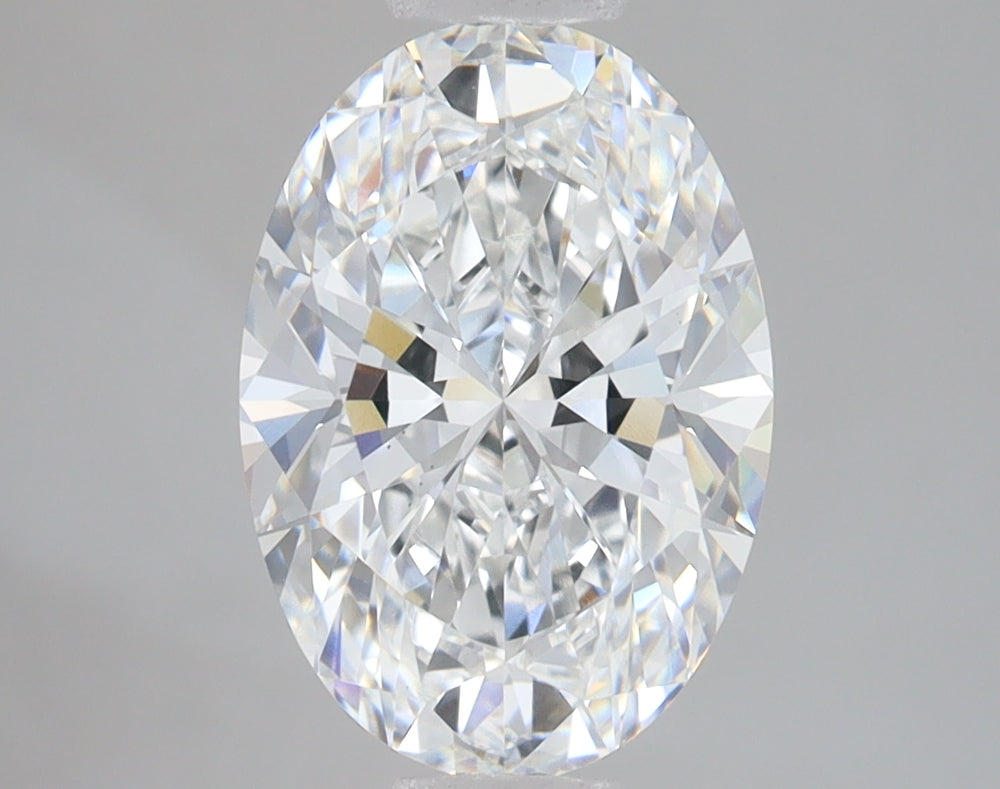 3.0 Carat Oval Lab Diamond with  Cut Diamond in 14KT  view 1
