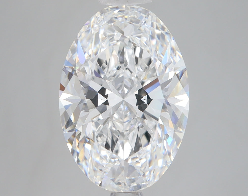 4.01 Carat Oval Lab Diamond with  Cut Diamond in 14KT  view 1
