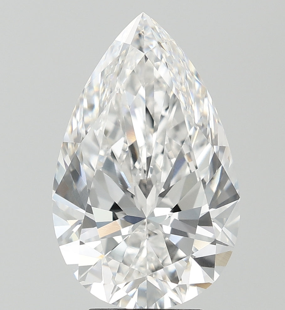 5.08 Carat Pear Lab Diamond with  Cut Diamond in 14KT  view 1
