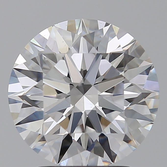 2.54 Carat Round Lab Diamond with  Cut Diamond in 14KT  view 1
