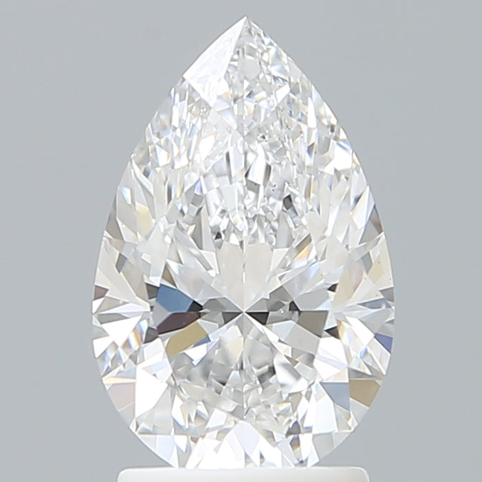 2.12 Carat Pear Lab Diamond with  Cut Diamond in 14KT  view 1

