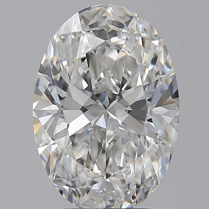 3.06 Carat Oval Lab Diamond with  Cut Diamond in 14KT  view 1
