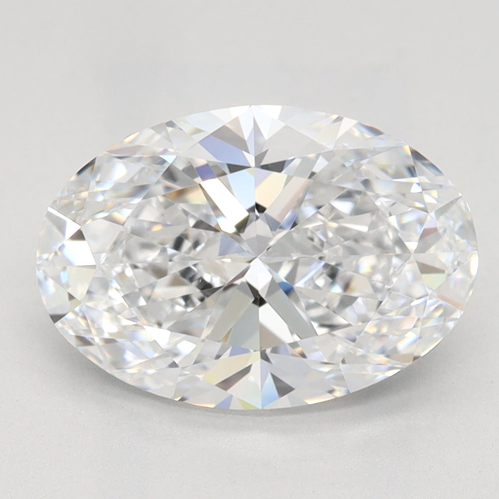 2.38 Carat Oval Lab Diamond with  Cut Diamond in 14KT  view 1
