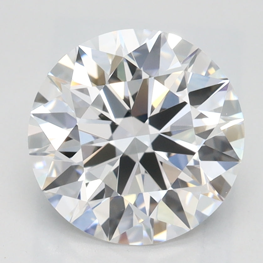 2.04 Carat Round Lab Diamond with  Cut Diamond in 14KT  view 1
