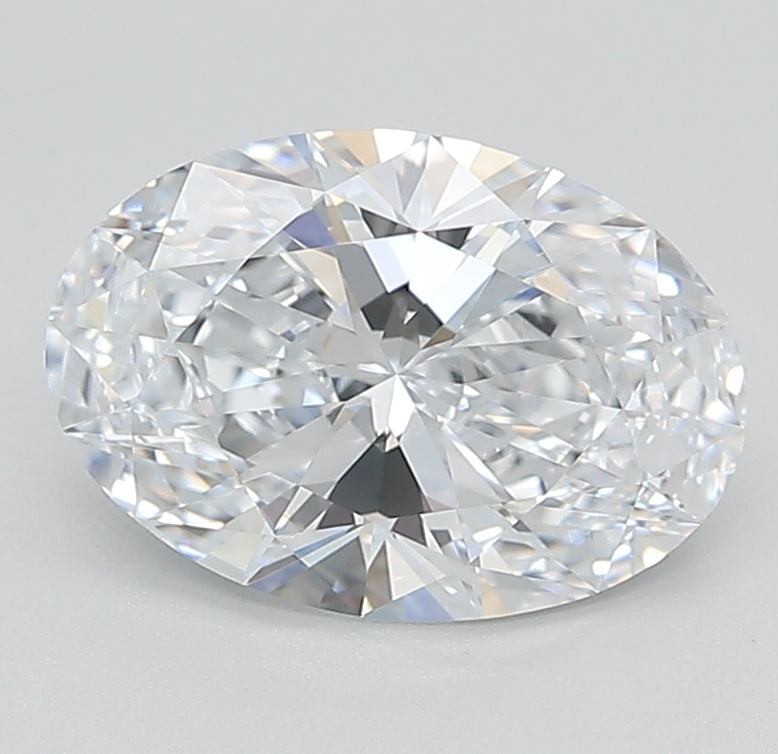 1.66 Carat Oval Lab Diamond with  Cut Diamond in 14KT  view 1

