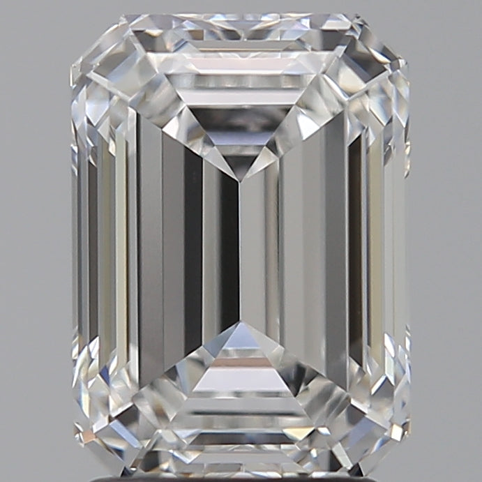 2.53 Carat Emerald Lab Diamond with  Cut Diamond in 14KT  view 1
