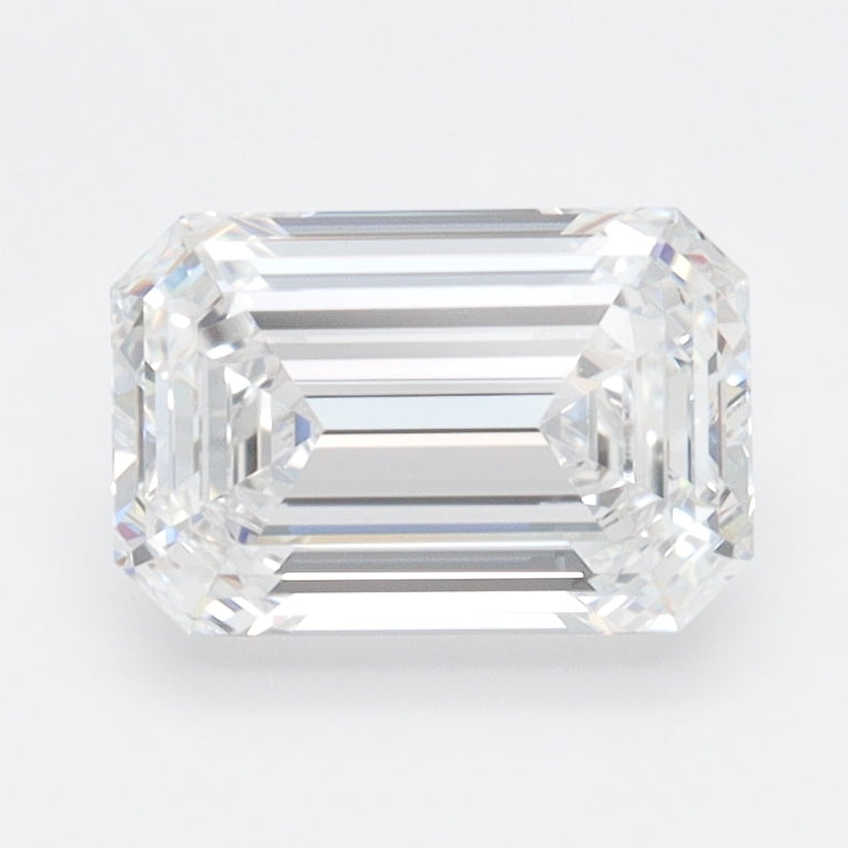 1.5 Carat Emerald Lab Diamond with  Cut Diamond in 14KT  view 1
