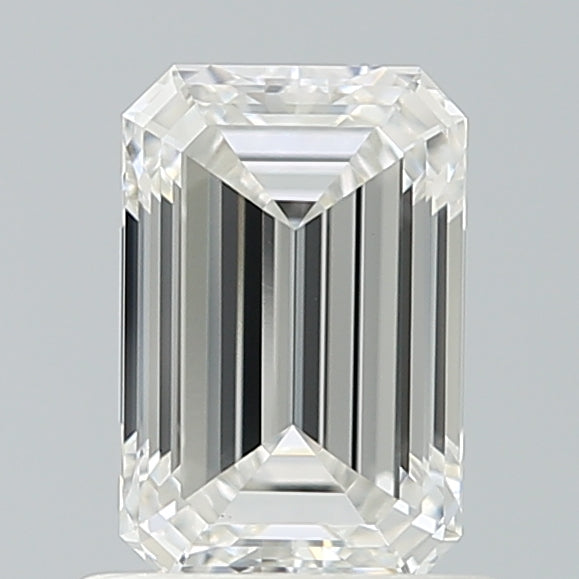 1.07 Carat Emerald Lab Diamond with  Cut Diamond in 14KT  view 1
