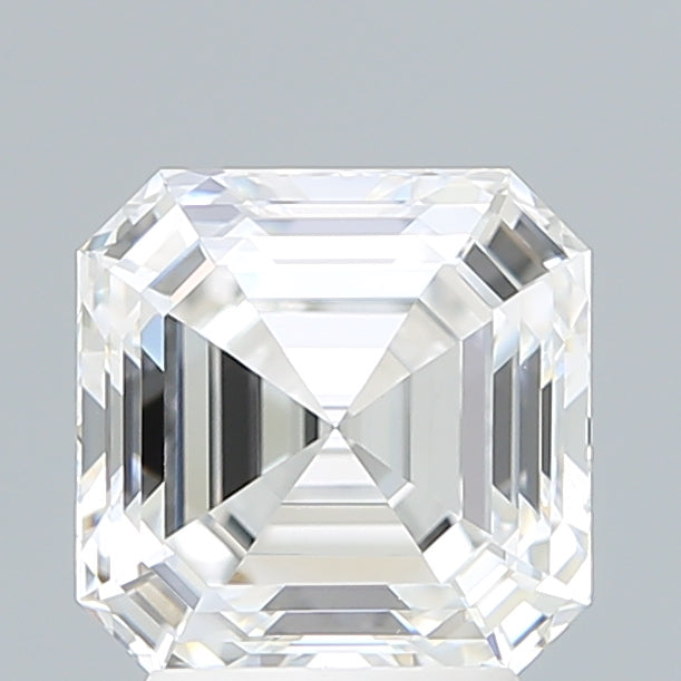 3.09 Carat Asscher Lab Diamond with  Cut Diamond in 14KT  view 1
