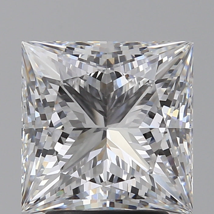 3.0 Carat Princess Lab Diamond with  Cut Diamond in 14KT  view 1
