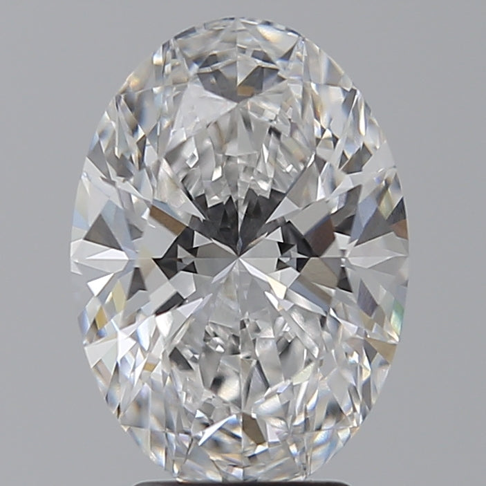 3.58 Carat Oval Lab Diamond with  Cut Diamond in 14KT  view 1

