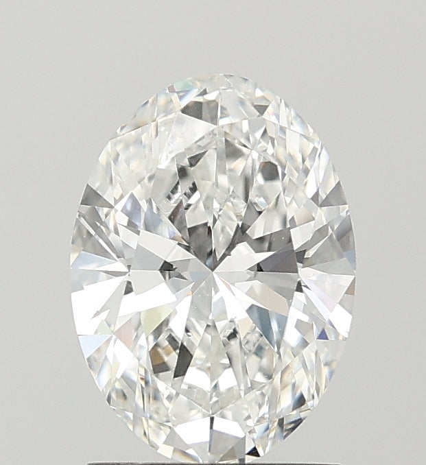 1.53 Carat Oval Lab Diamond with  Cut Diamond in 14KT  view 1
