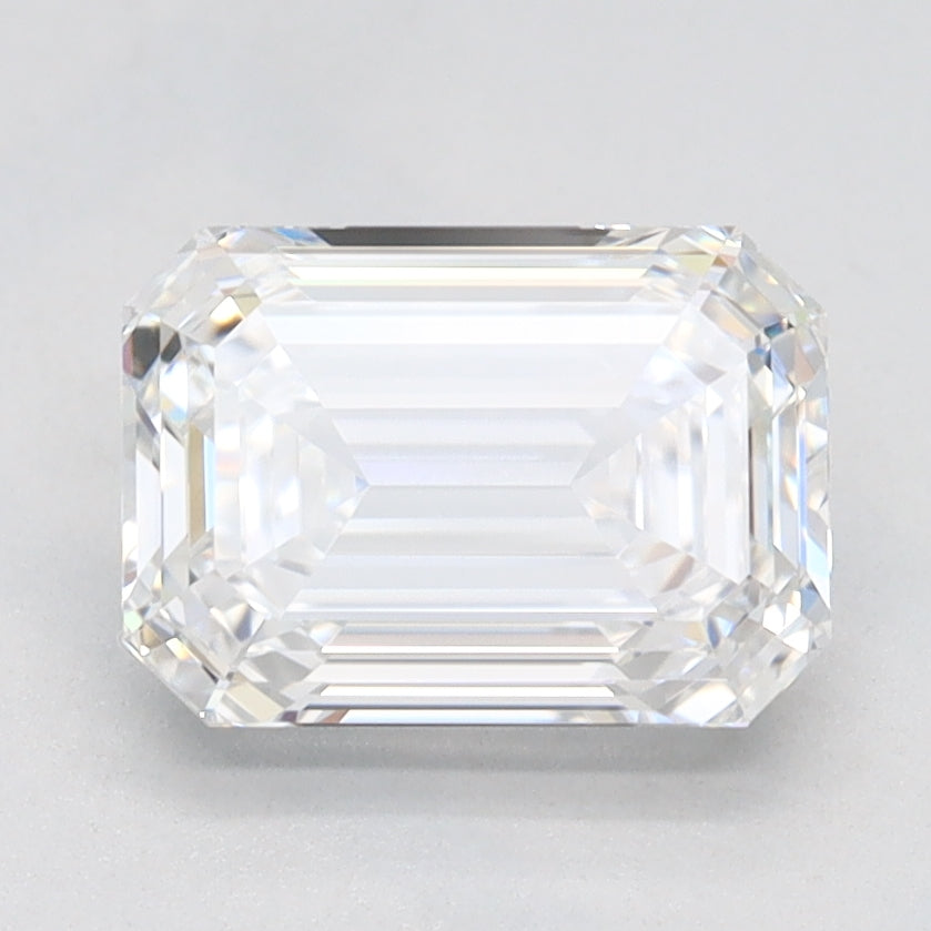 1.5 Carat Emerald Lab Diamond with  Cut Diamond in 14KT  view 1
