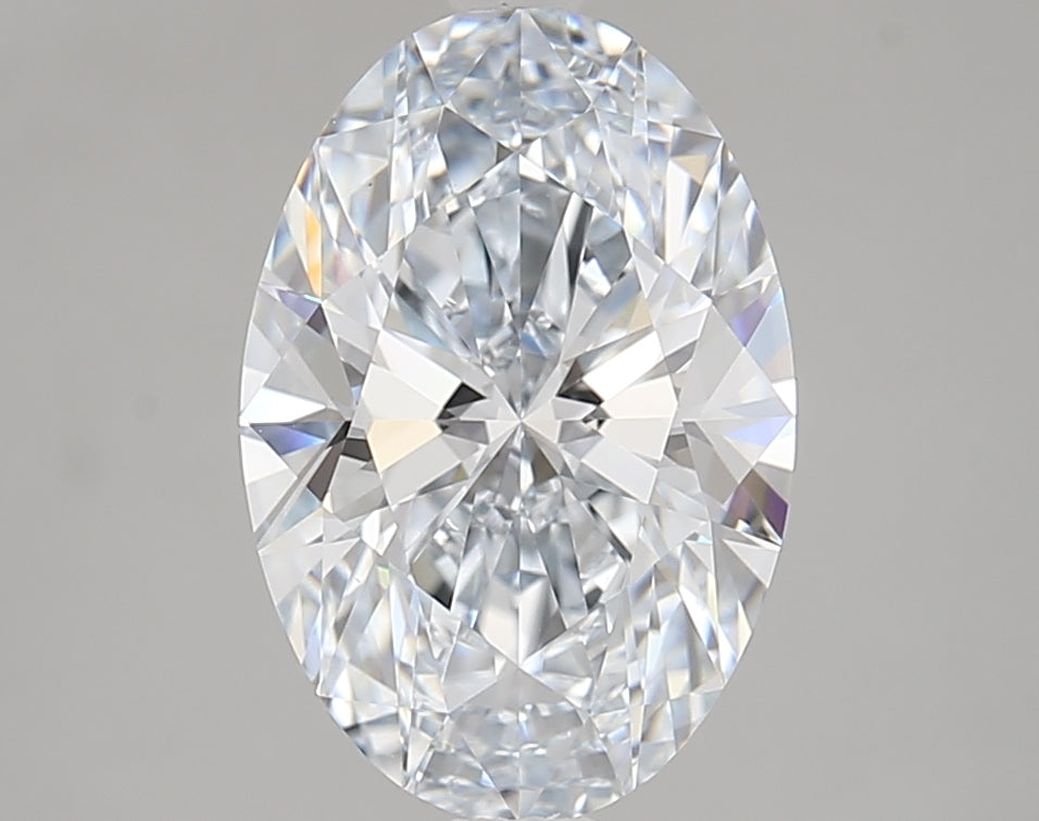 3.5 Carat Oval Lab Diamond with  Cut Diamond in 14KT  view 1
