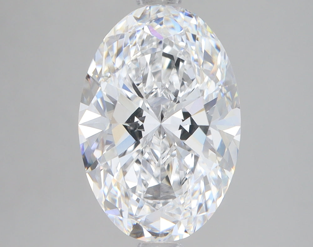 3.42 Carat Oval Lab Diamond with  Cut Diamond in 14KT  view 1
