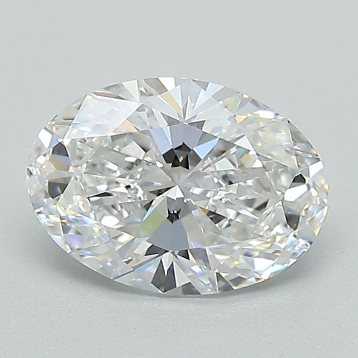 1.25 Carat Oval Lab Diamond with  Cut Diamond in 14KT  view 1
