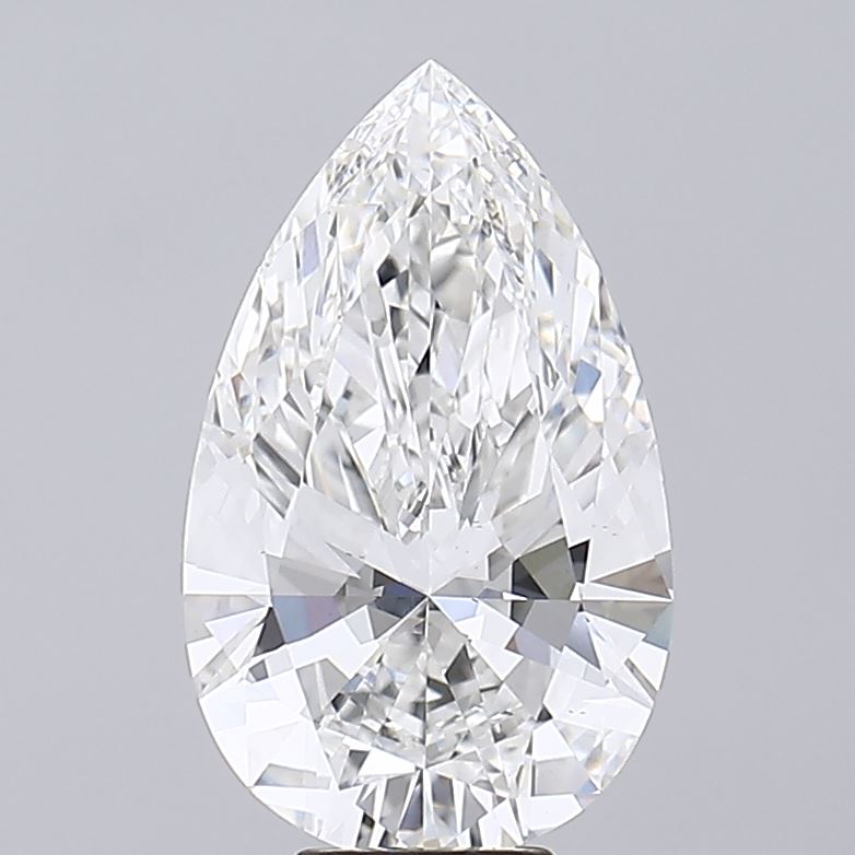 6.18 Carat Pear Lab Diamond with  Cut Diamond in 14KT  view 1
