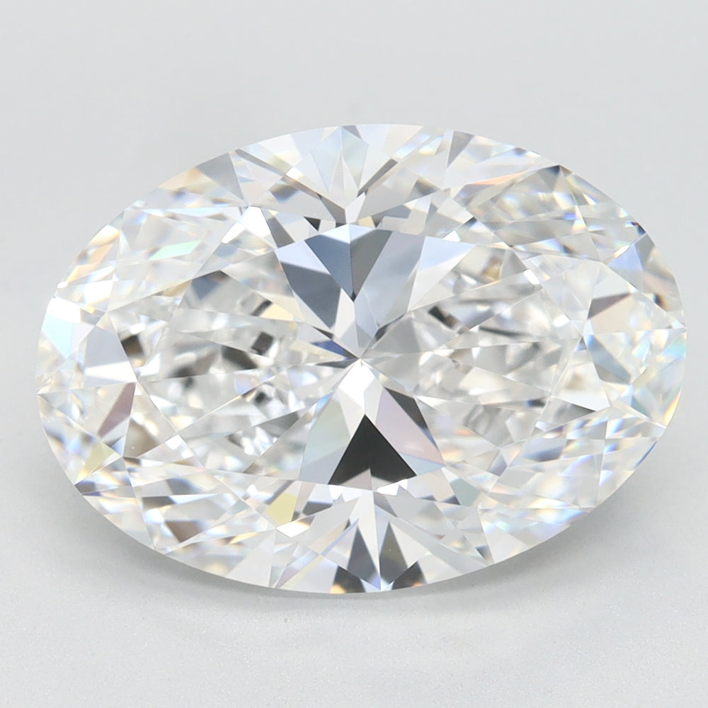 5.01 Carat Oval Lab Diamond with  Cut Diamond in 14KT  view 1
