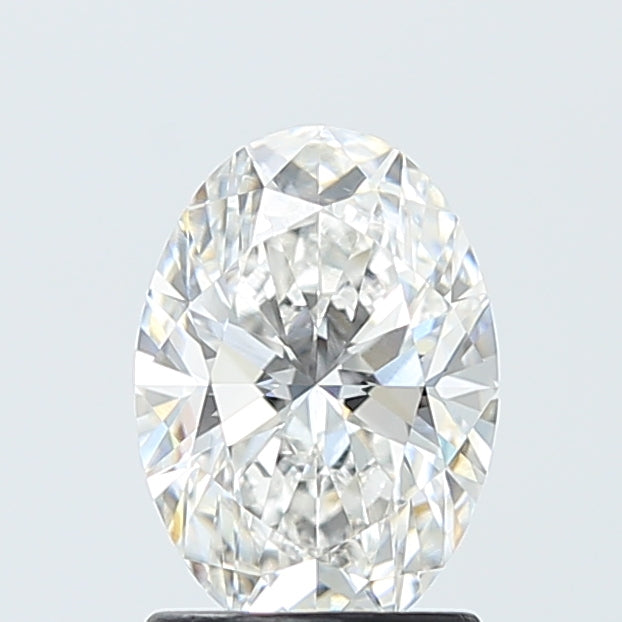 1.58 Carat Oval Lab Diamond with  Cut Diamond in 14KT  view 1
