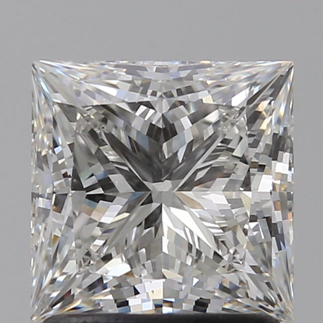 1.52 Carat Princess Lab Diamond with  Cut Diamond in 14KT  view 1
