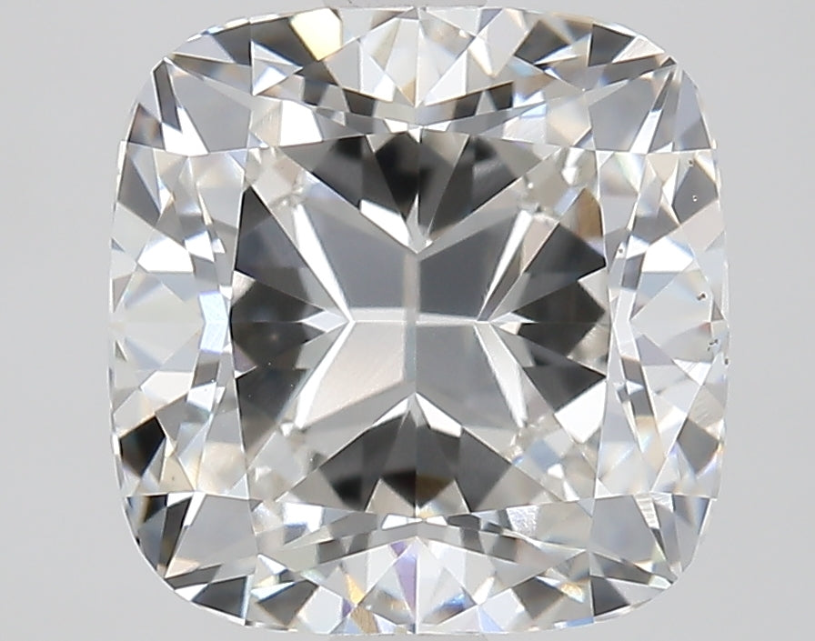 2.61 Carat Cushion Lab Diamond with  Cut Diamond in 14KT  view 1
