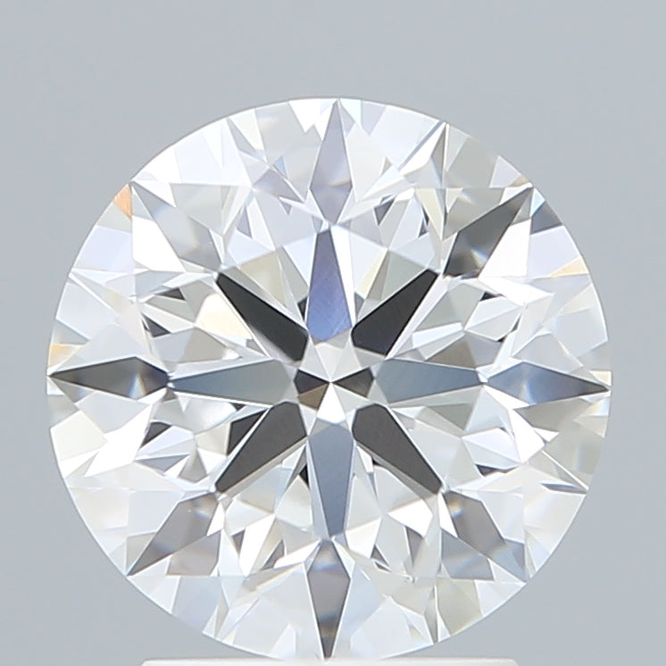 2.7 Carat Round Lab Diamond with  Cut Diamond in 14KT  view 1
