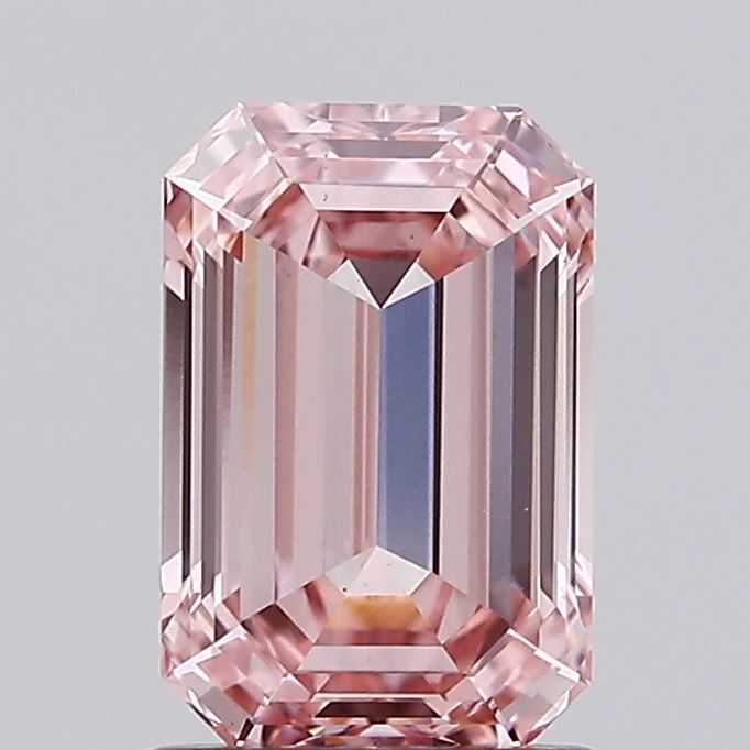 1.53 Carat Emerald Lab Diamond with  Cut Diamond in 14KT  view 1
