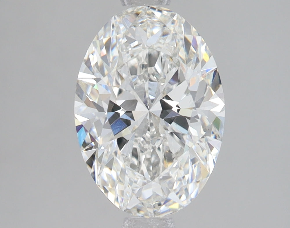 2.0 Carat Oval Lab Diamond with  Cut Diamond in 14KT  view 1
