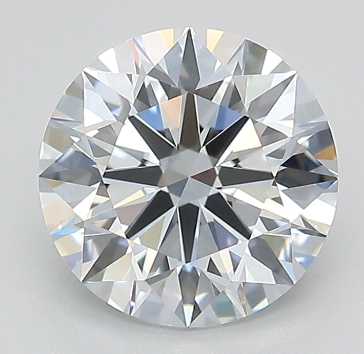2.08 Carat Round Lab Diamond with  Cut Diamond in 14KT  view 1
