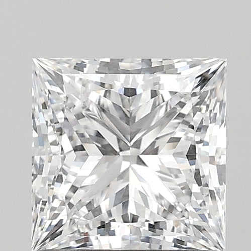 1.52 Carat Princess Lab Diamond with  Cut Diamond in 14KT  view 1
