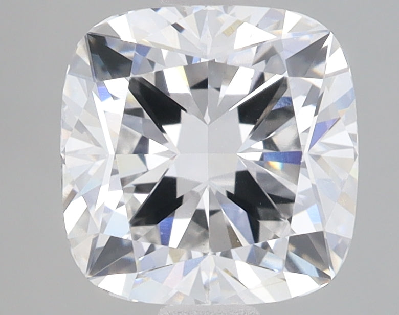 2.6 Carat Cushion Lab Diamond with  Cut Diamond in 14KT  view 1
