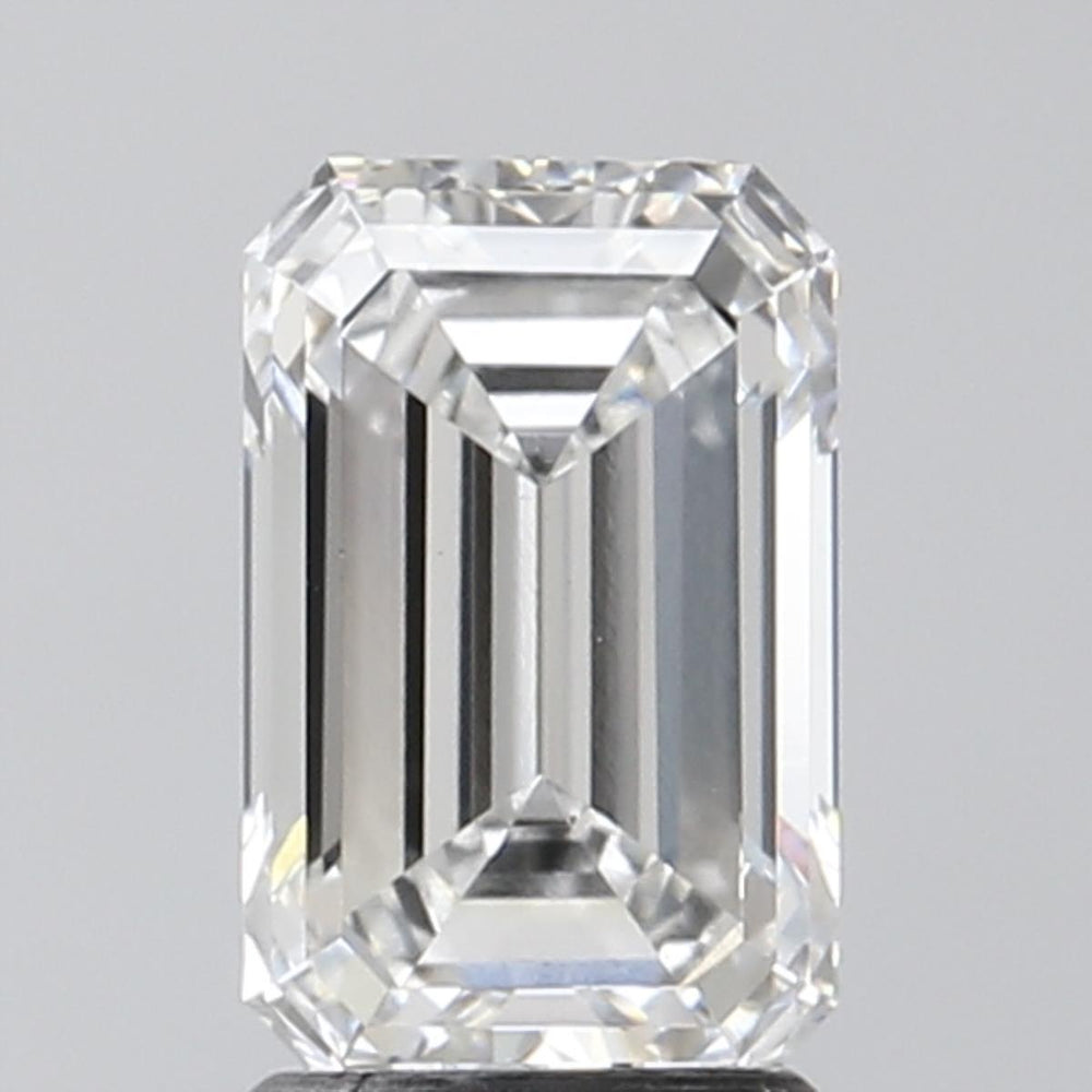 2.01 Carat Emerald Lab Diamond with  Cut Diamond in 14KT  view 1
