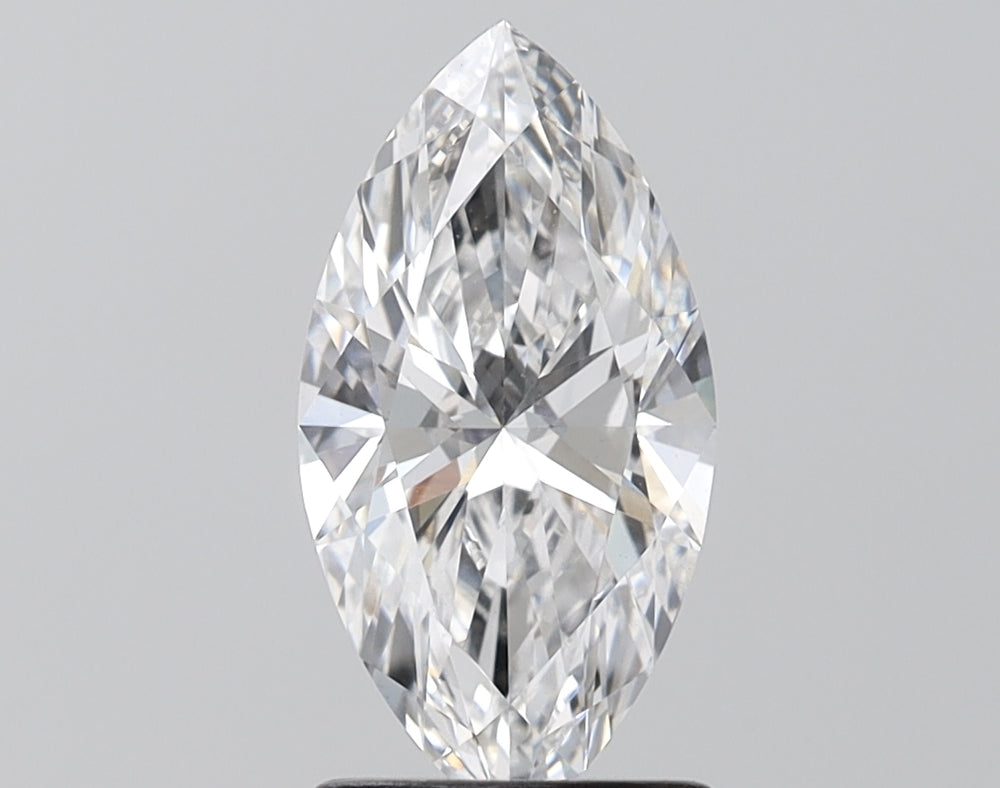 1.5 Carat Marquise Lab Diamond with  Cut Diamond in 14KT  view 1
