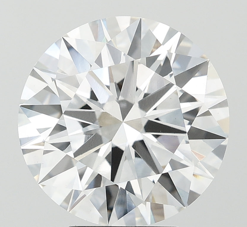 5.25 Carat Round Lab Diamond with  Cut Diamond in 14KT  view 1
